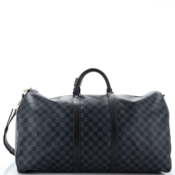 Louis Vuitton Keepall Bandouliere Bag Damier Cobalt 55