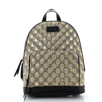 Gucci Zip Pocket Backpack Printed GG Coated Canvas Small