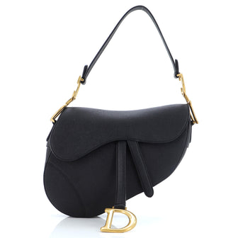 Christian Dior Saddle Handbag Leather Medium