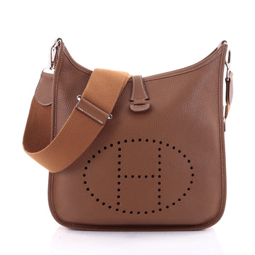 Hermes Evelyne Crossbody Gen III Togo PM Brown 2615203