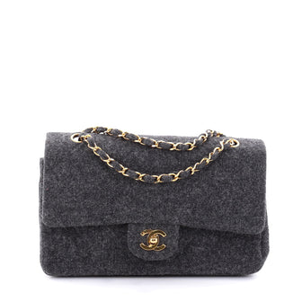 Chanel Vintage Classic Double Flap Bag Quilted Wool 2615301