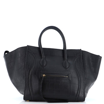 Celine Phantom Bag Crocodile Embossed Leather Medium