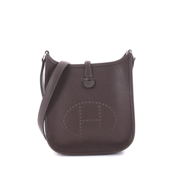 Hermes Long Strap Evelyne Crossbody Bag Epsom TPM Brown 2615701