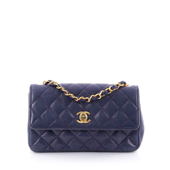 Chanel Vintage CC Chain Flap Bag Quilted Leather Mini 2615801