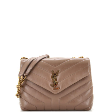 Saint Laurent Loulou Shoulder Bag Matelasse Chevron Leather Small