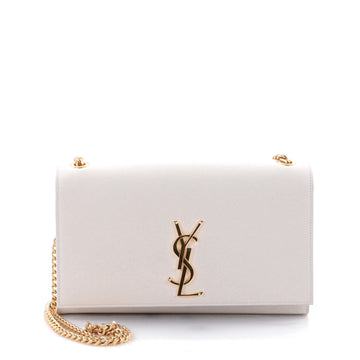Saint Laurent Classic Monogram Crossbody Bag Grainy White 2616202