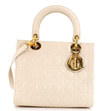 Christian Dior Vintage Lady Dior Bag Cannage Quilt Lambskin Medium