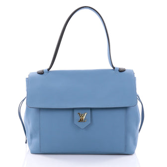 Louis Vuitton Lockme Handbag Leather MM Blue 2616501