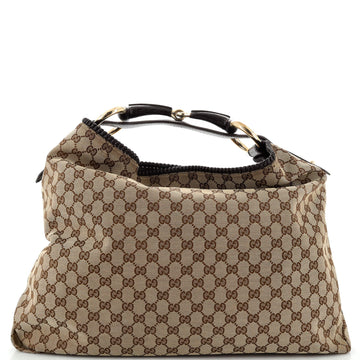 Gucci Horsebit Hobo GG Canvas Large
