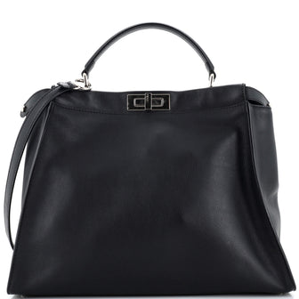 Fendi Monster Peekaboo Bag Calfskin and Python Large