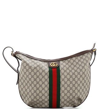 Gucci Ophidia Half Moon Hobo GG Coated Canvas Large