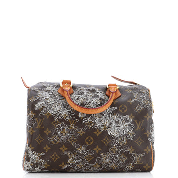 Louis Vuitton Speedy Handbag Limited Edition Monogram Dentelle 30