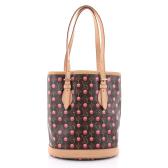Louis Vuitton Bucket Bag Limited Edition Cerises Brown 2618201
