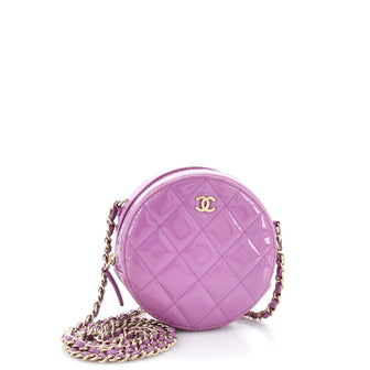 Chanel Round Clutch with Chain Quilted Lambskin Mini