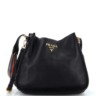 Prada Dual Strap Hobo Vitello Daino Medium