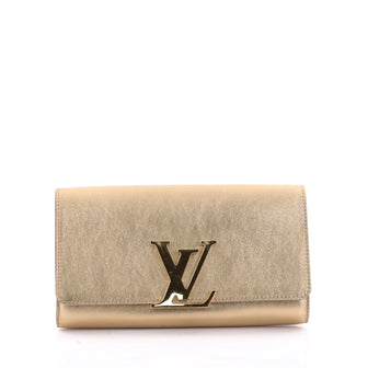 Louis Vuitton Louise Clutch Leather Long Gold 2618902