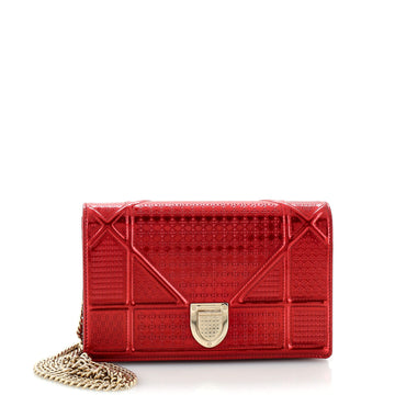 Christian Dior Diorama Wallet on Chain Cannage Embossed Calfskin