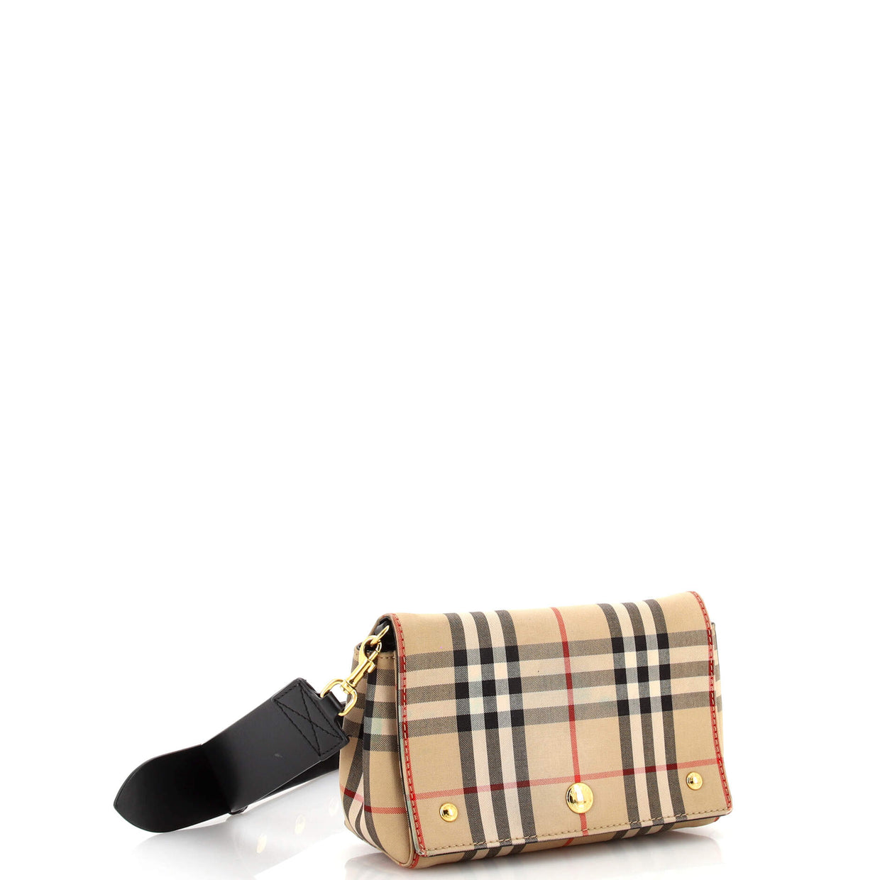 Burberry Hackberry Shoulder Bag Vintage Check Canvas Small Neutral 2619391