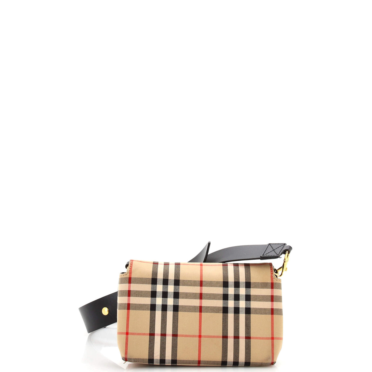 Burberry Hackberry Shoulder Bag Vintage Check Canvas Small Neutral 2619391