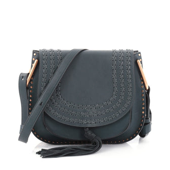 Chloe Hudson Handbag Whipstitch Leather Medium Blue 2619604