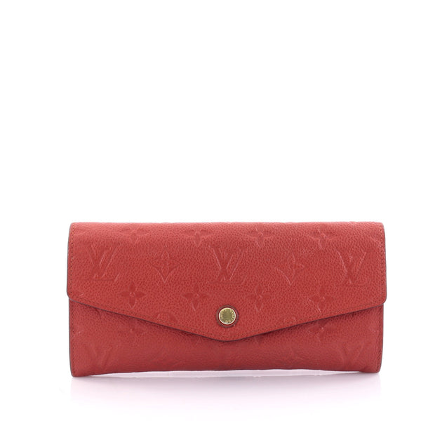 Louis Vuitton Red Empreinte Leather Curieuse Wallet
