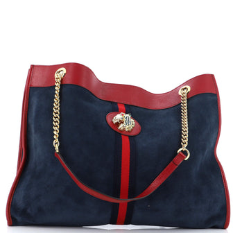 Gucci Rajah Chain Tote Suede Large