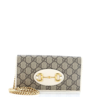 Gucci Horsebit 1955 Chain Wallet GG Coated Canvas