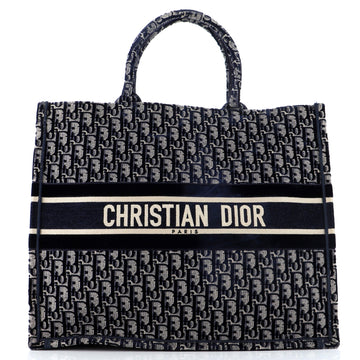 Christian Dior Book Tote Oblique Velvet Large