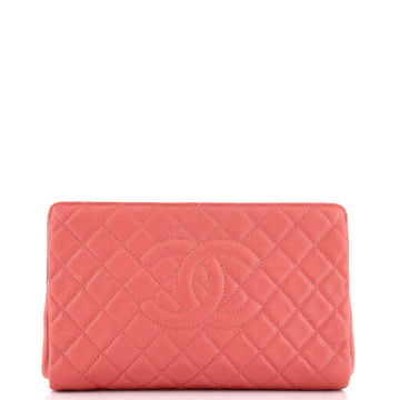 Chanel Timeless CC Clutch Quilted Caviar Large