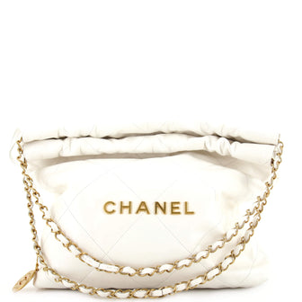 Chanel 22 Chain Hobo Quilted Calfskin Small