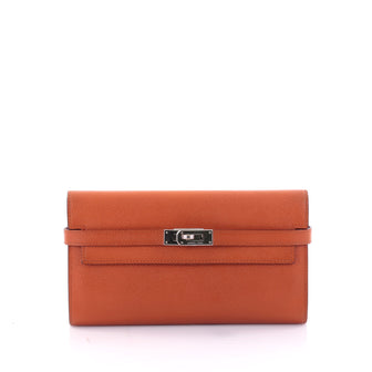 Hermes Kelly Wallet Epsom Long Orange 2621802