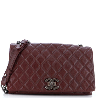 Chanel City Rock Flap Bag Quilted Goatskin Large