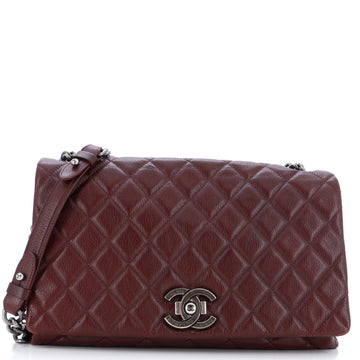 Chanel City Rock Flap Bag Quilted Goatskin Large