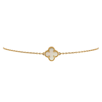 Van Cleef & Arpels Sweet Alhambra Bracelet 18K Yellow Gold and Mother of Pearl