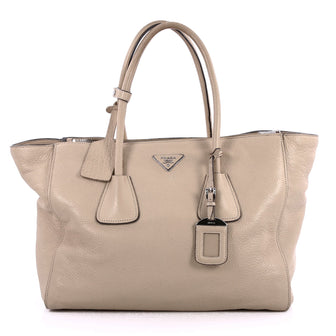 Twin Pocket Tote Cervo Leather Large