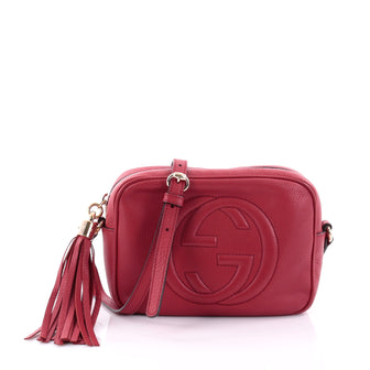 Gucci Soho Disco Crossbody Bag Leather Small Red 2622503