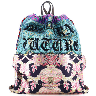 Gucci Drawstring Backpack Brocade Large