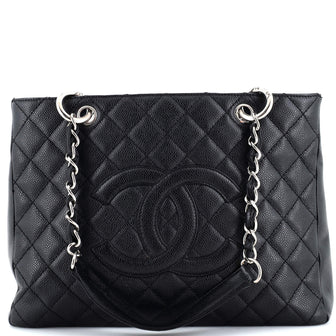 Chanel Grand Shopping Tote Quilted Caviar XL