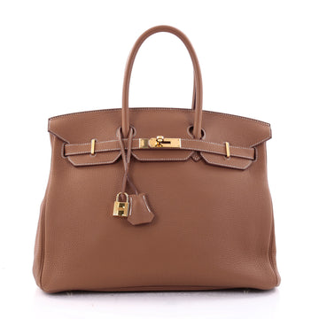 Hermes Birkin Handbag Brown Togo with Gold Hardware 35 2623701