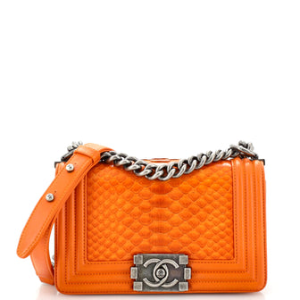 Chanel Boy Flap Bag Python Small