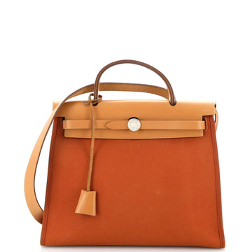 Hermes Herbag Zip Leather and Toile 31