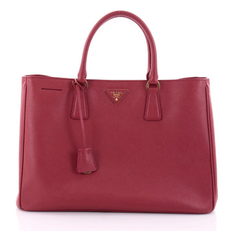 Prada Lux Open Tote Saffiano Leather Large Red 2624404