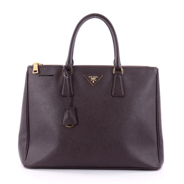 Prada Double Zip Lux Tote Saffiano Leather Large Purple 2624406