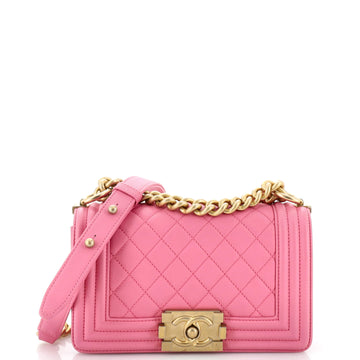 Chanel Boy Flap Bag Quilted Calfskin Small
