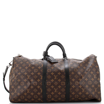 Louis Vuitton Keepall Bandouliere Bag Macassar Monogram Canvas 55