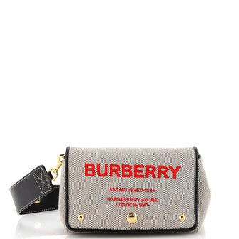Burberry Note Crossbody Bag Canvas with Leather Medium