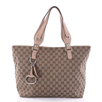 Gucci Icon Bit Tote GG Canvas Medium Brown 2625502