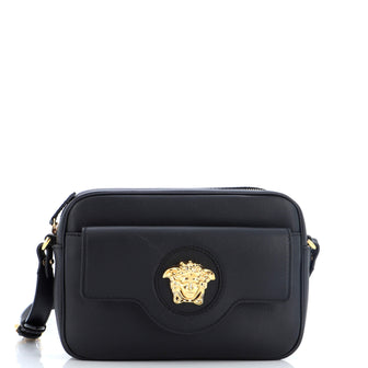 Versace La Medusa Flap Pocket Camera Bag Leather Small