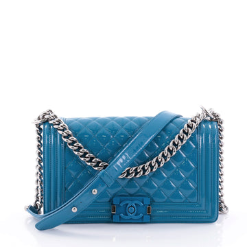 Chanel Boy Flap Bag Quilted Plexiglass Patent Old Medium 2627401