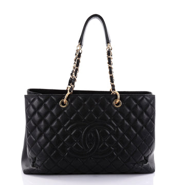 Chanel Grand Shopping Tote Quilted Caviar XL Black 2627409